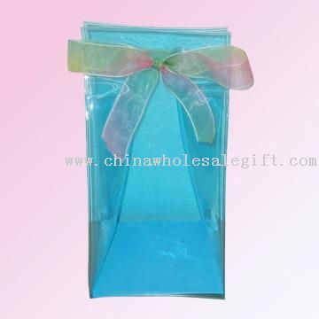 Blå gennemsigtig PVC taske